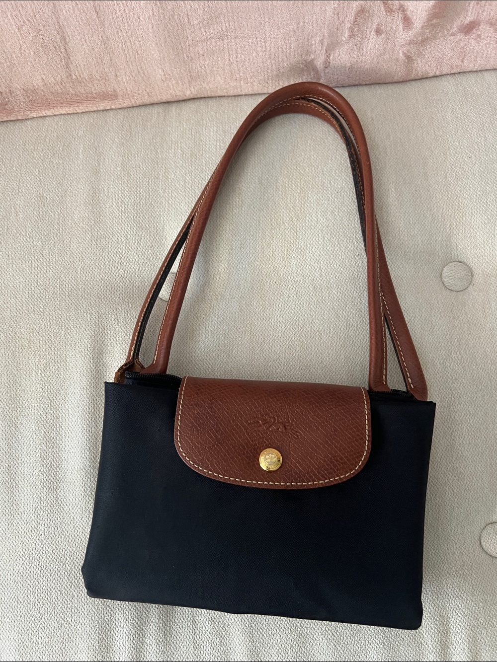 Longchamp Black and Brown tote Bag